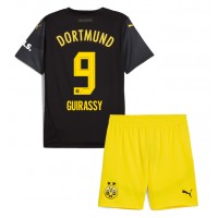 Maglia Calcio Borussia Dortmund Serhou Guirassy #9 Seconda Divisa Bambino 2024-25 Manica Corta (+ pantaloncini)